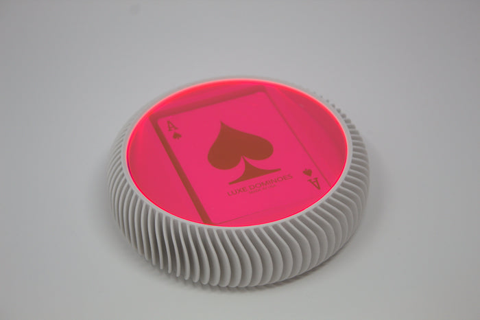 LA REDONDA-LUXE CARD WHITE WITH NEON PINK