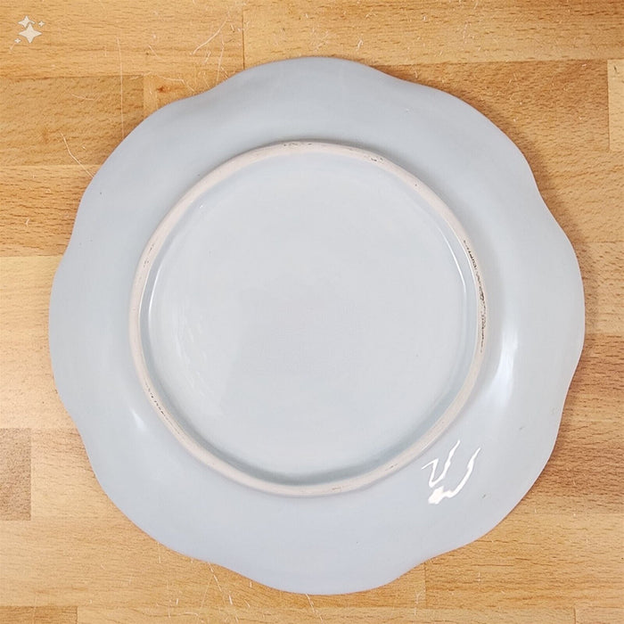 Laguna Coastal Seafoam Blue Serving Tray Salad Plate Ceramic Sea Shell Blue Sky