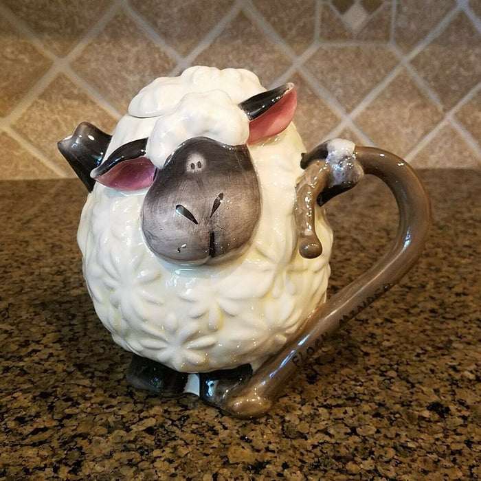 Lamb Teapot Blue Sky Collectable Kitchen Home Decorative Heather Goldminc