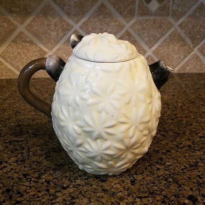 Lamb Teapot Blue Sky Collectable Kitchen Home Decorative Heather Goldminc