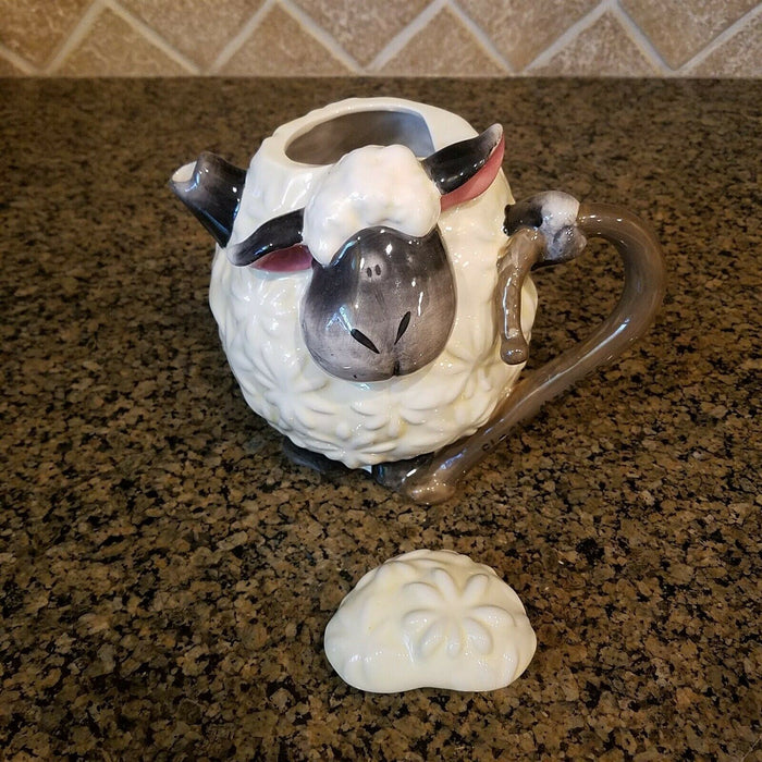 Lamb Teapot Blue Sky Collectable Kitchen Home Decorative Heather Goldminc