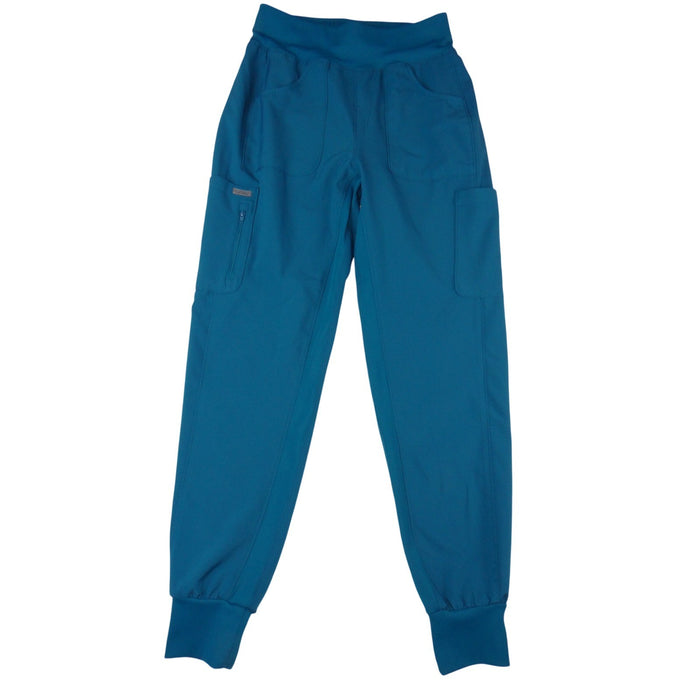 Landau Forward Teal Blue Jogger Scrub Pants Womens Small 4 Way Stretch Pockets0