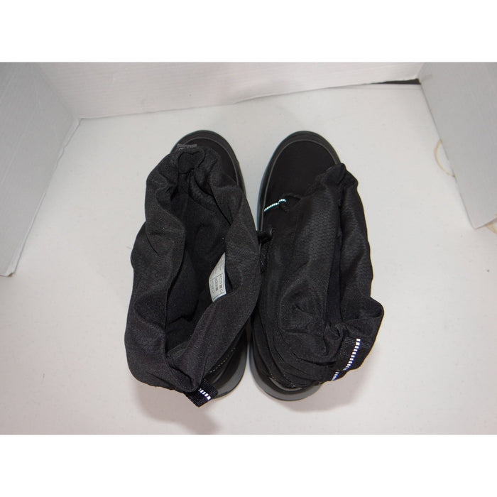 Lands End Mens Black Insulated Snow Boots Reflective Bungee 550696 Size 12D3