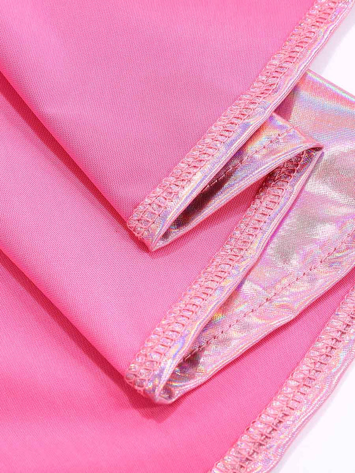 Laser Pink Reflective A-Line Skirt