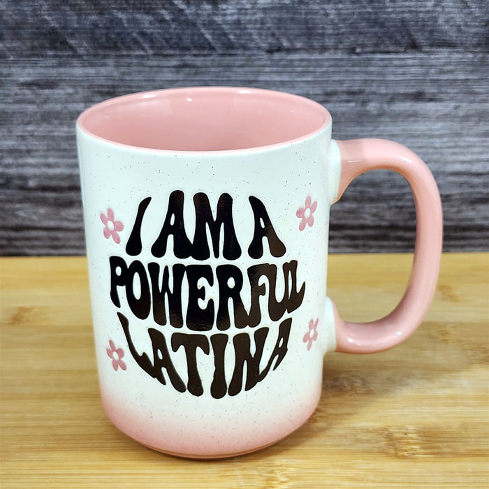 Latina Power Inspirational Mug Ceramic Coffee Tea Cup Pink by Blue Sky
