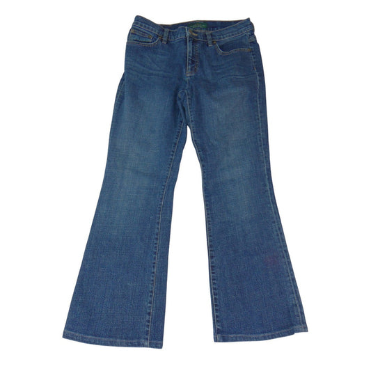 Lauren Ralph Lauren Jeans Co Womens 10 Blue Bootcut Denim Pants Mid Rise 39900