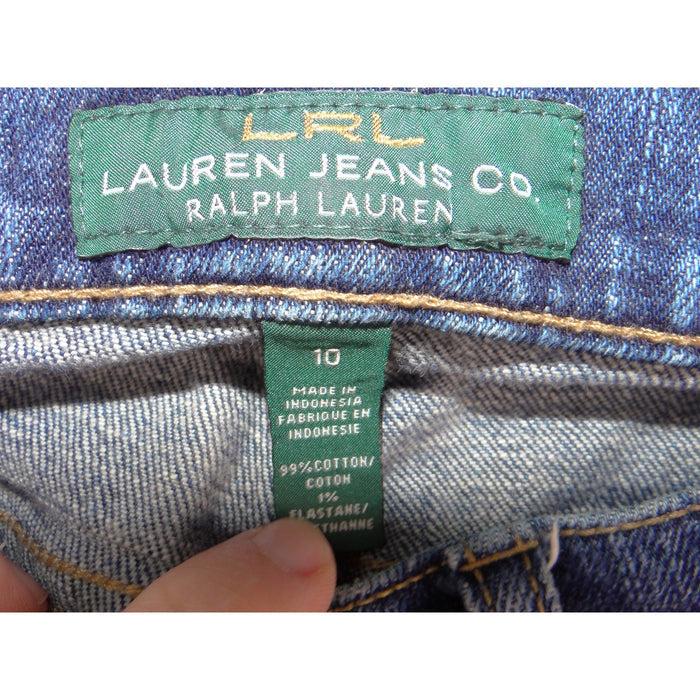 Lauren Ralph Lauren Jeans Co Womens 10 Blue Bootcut Denim Pants Mid Rise 39902