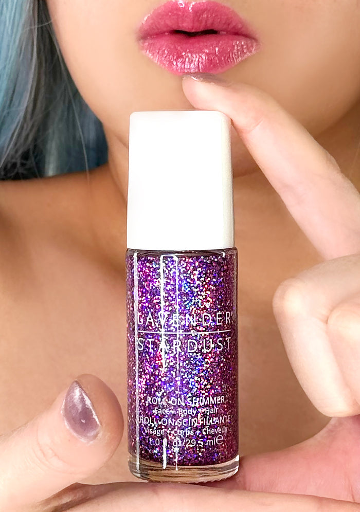 Lavender Stardust Lavender Haze Roll-On Purple Shimmer in purple — model view