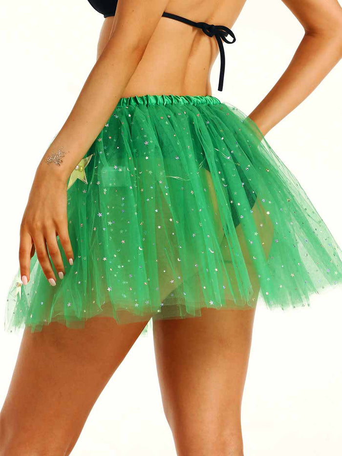 LED Green Sequin Ballet Skirt