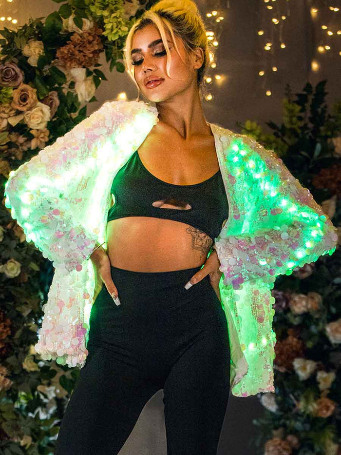 Led Light Up Sequin Party Jacket