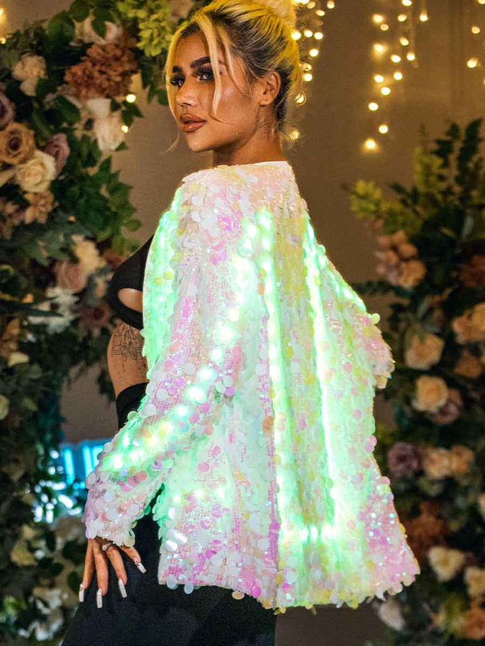 Led Light Up Sequin Party Jacket