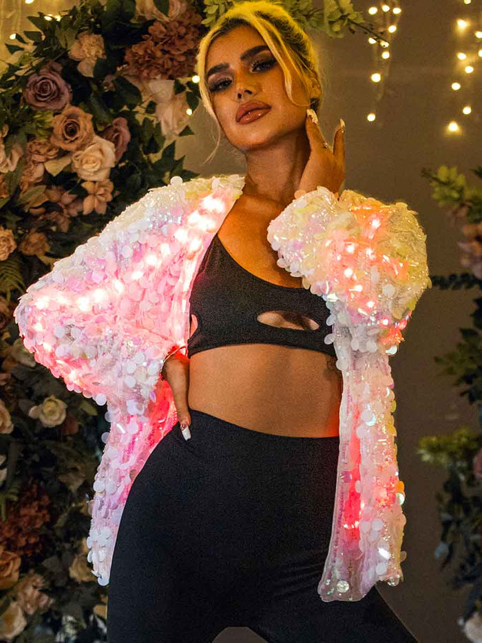Led Light Up Sequin Party Jacket