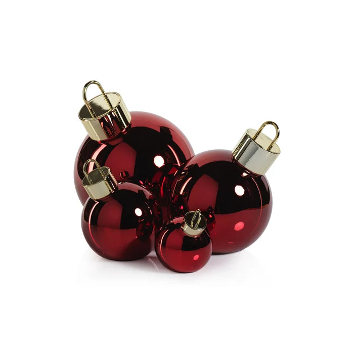 LED RED GLASS BALL 7.75"