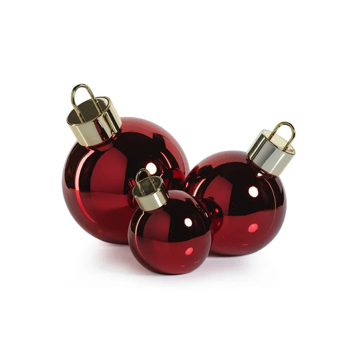 LED RED GLASS BALL 7.75"