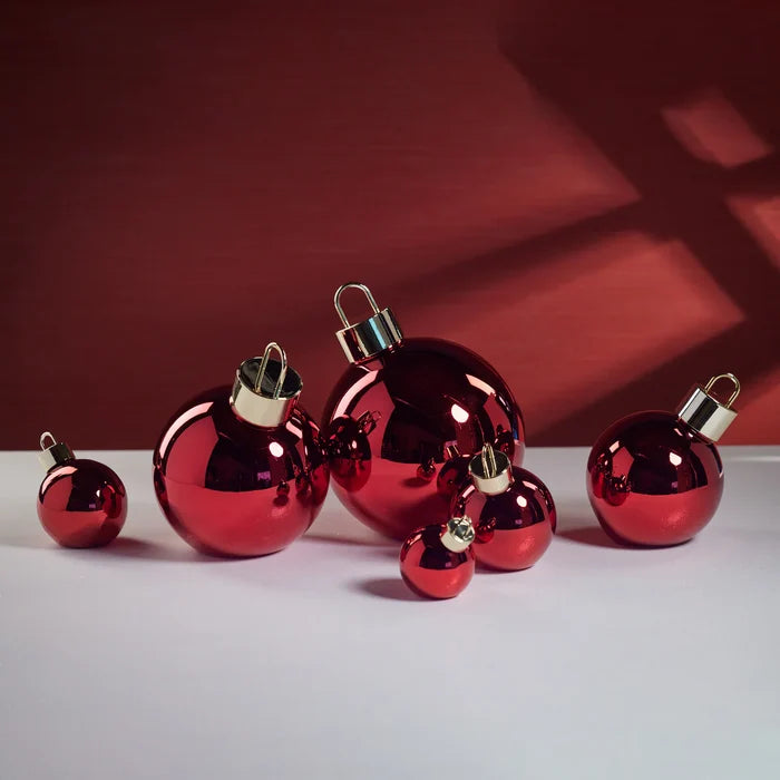 LED RED GLASS BALL 7.75"