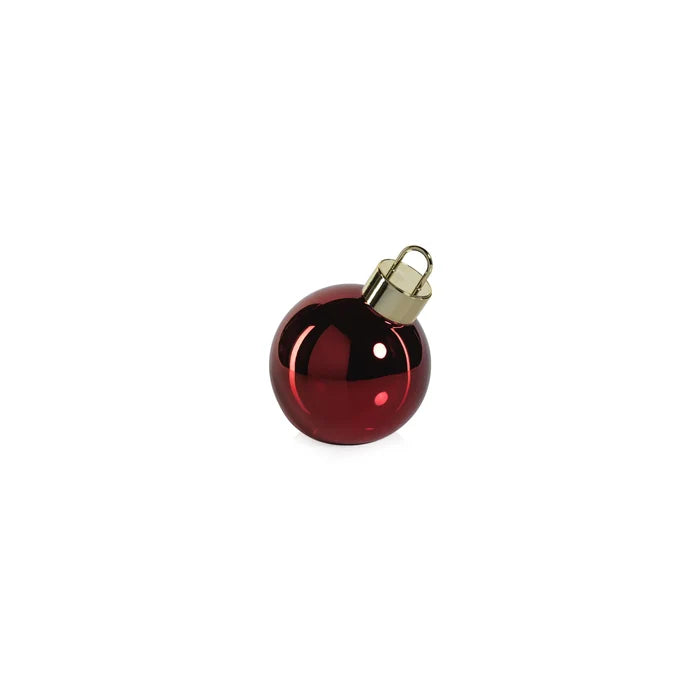 LED RED GLASS OVERSIZED BALL 6"
