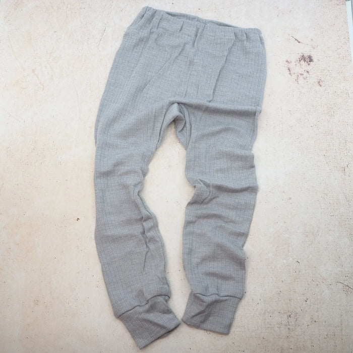 Legging enfant en laine, soie et coton bio Cosilana - Gris clair