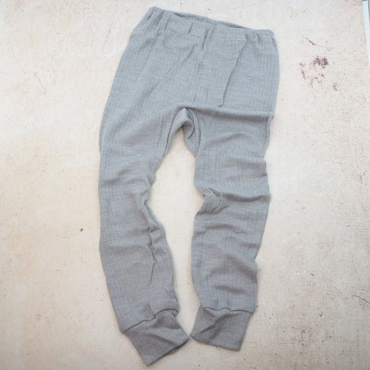 Legging enfant en laine, soie et coton bio Cosilana - Gris clair