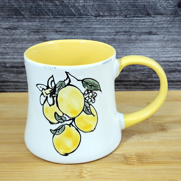 Lemon Coffee Mug Ceramic Fruit Tea Cup Yellow Interior Kitchen Decor by Blue Sky