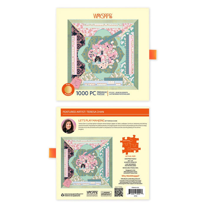 Wanpoo Whimsy 1000 piece puzzle packaging with artwork and branding.