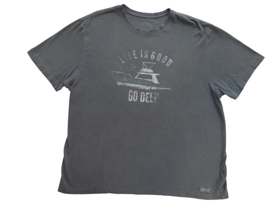 Life is Good Men's Go Deep T Shirt   Casual Graphic Tee0