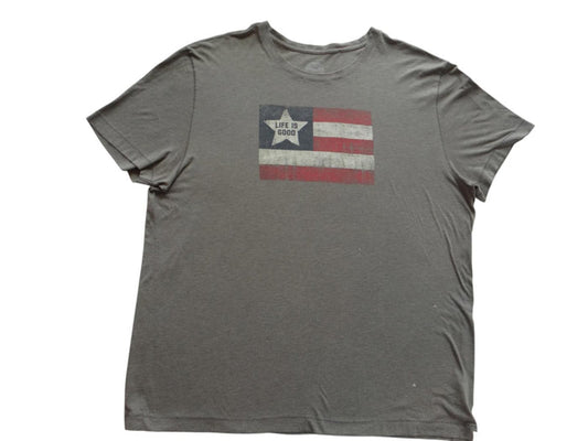 Life Is Good Men's Graphic Tee   Flag Design0