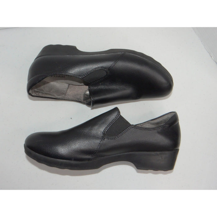 LifeStride Worklife Black Slip On Loafers Memory Foam Comfort Shoes 10M 33911