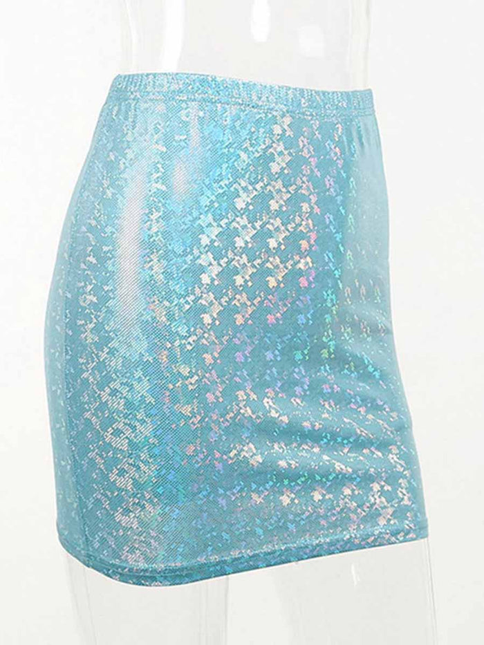 Light Blue Glitter Skirt