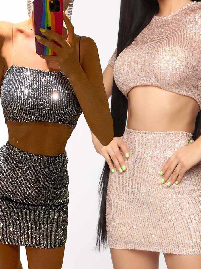 Light Gold Sequin Skirt