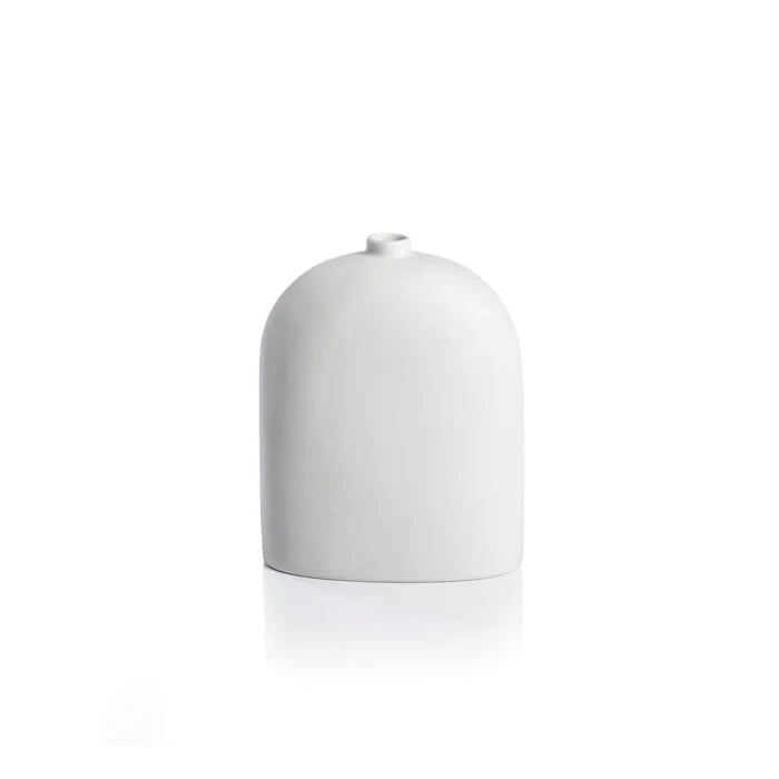 LILY ALL - WHITE CERAMIC VASE - MEDIUM