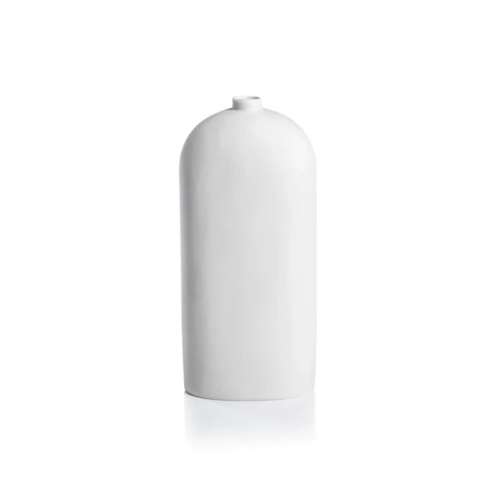 LILY ALL - WHITE CERAMIC VASE - TALL