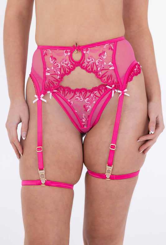 LILUNDERWEAR Lily Porte-Jarretelles Rose - porte-jarretelles vue de face