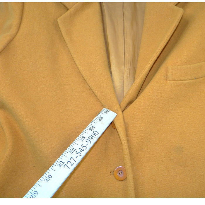 Linda Allard Ellen Tracy Mustard Yellow Wool Cashmere Blazer Jacket Size 66