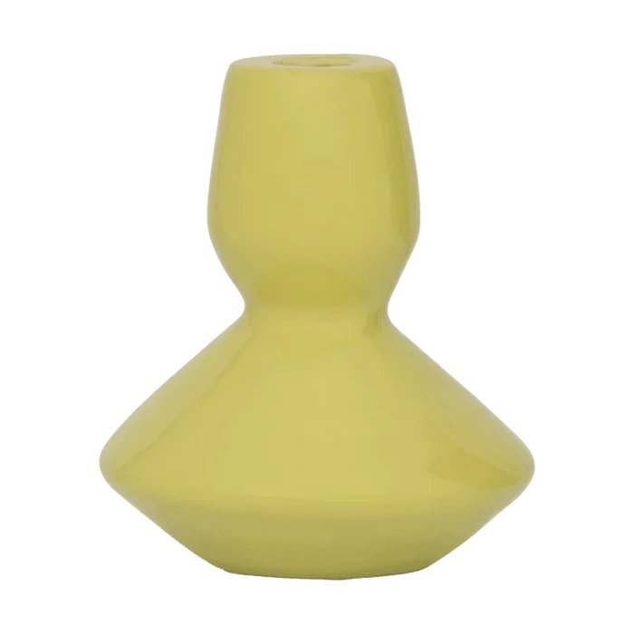 LINDA X UNC CANDLE HOLDER LOGAN, WARM OLIVE