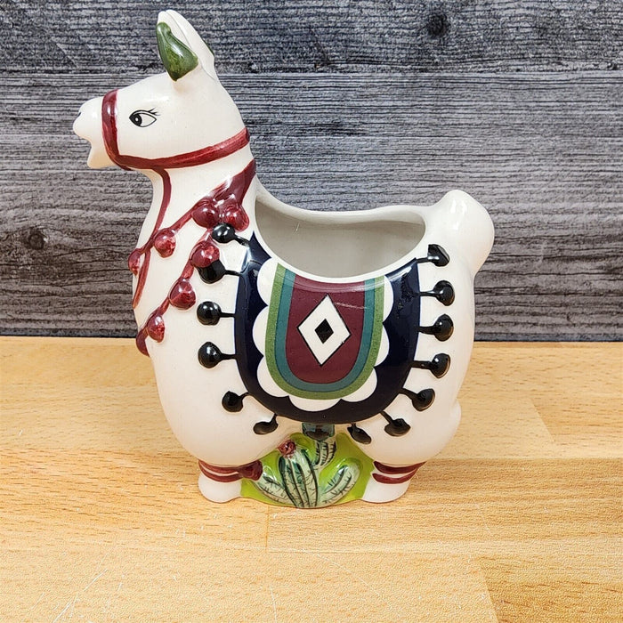 Llama Creamer Pitcher Embossed by Blue Sky Clayworks Heather Goldminc