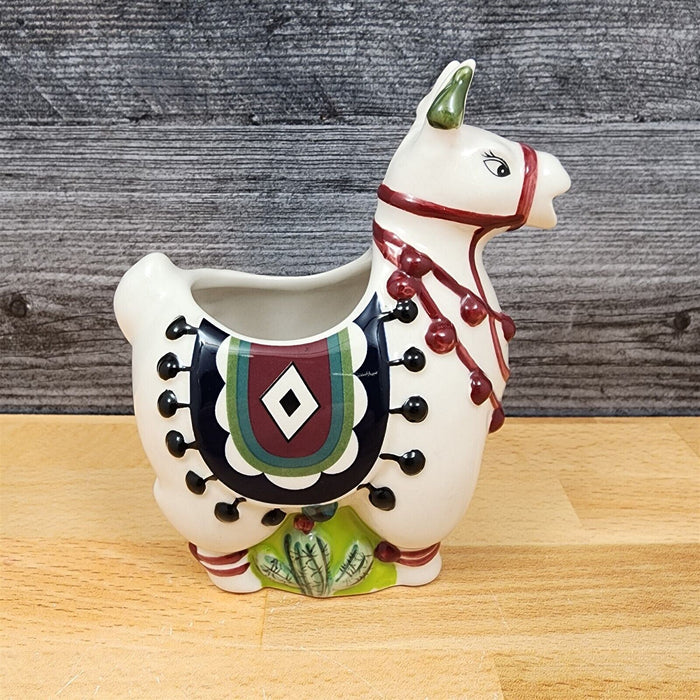Llama Creamer Pitcher Embossed by Blue Sky Clayworks Heather Goldminc