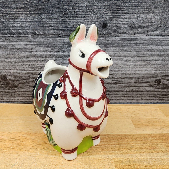 Llama Creamer Pitcher Embossed by Blue Sky Clayworks Heather Goldminc