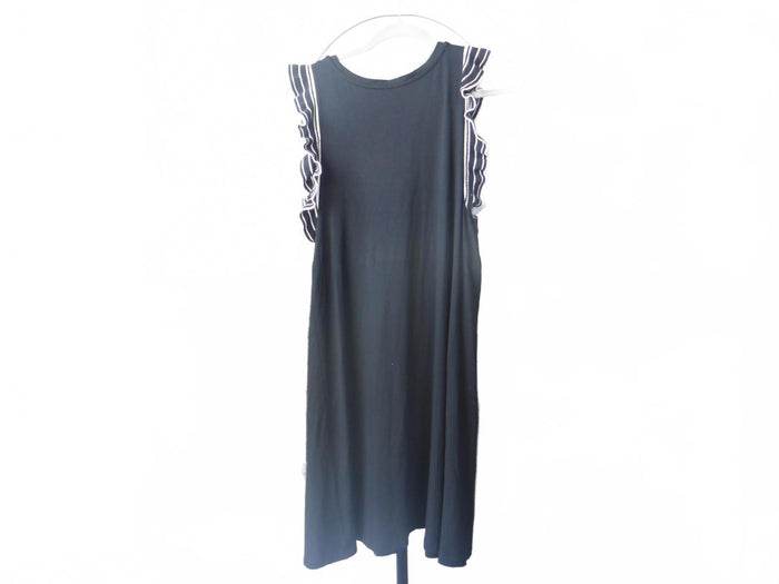 LOFT Black Ruffled Sleeve Dress   Size L2
