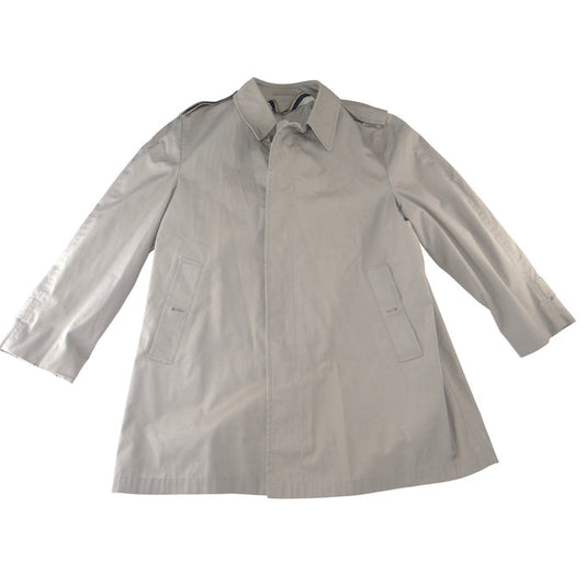 London Fog Mens Vintage Trench Coat Tan Khaki Mac Jacket 42 Short0
