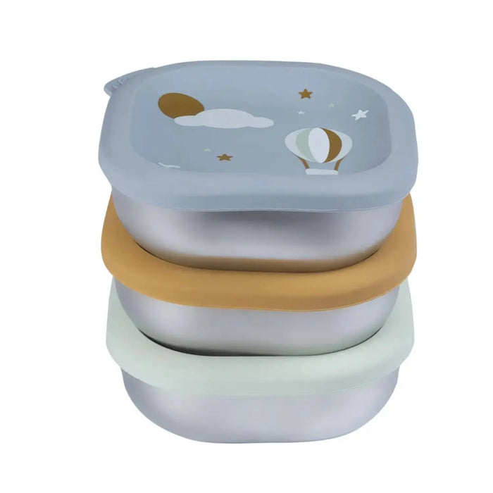 Lot de 3 boîtes repas inox 250ml Béaba - Adventure