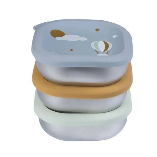 Lot de 3 boîtes repas inox 250ml Béaba - Adventure
