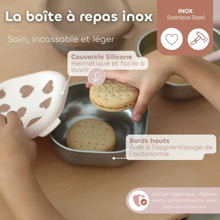 Lot de 3 boîtes repas inox 250ml Béaba - Big Love