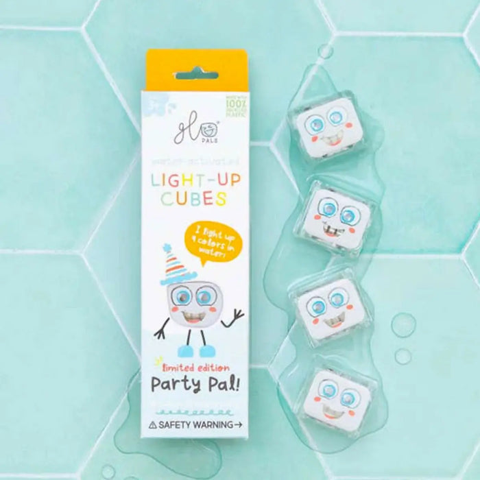 Lot de 4 cubes sensoriels lumineux pour le bain Glo Pals - Party - Lilinappy