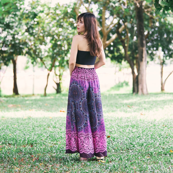 Lounge Rose Circle Palazzo Pants - Lannaclothesdesign Shop