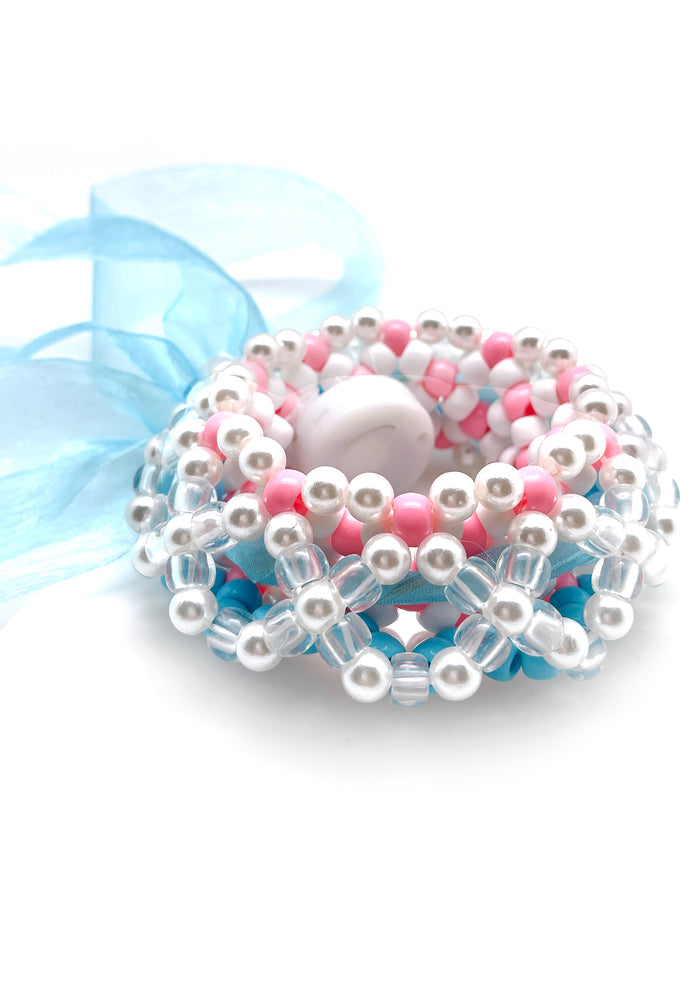 LASR Love Dream Light Up Ribbon Rave Kandi Bracelet — product view
