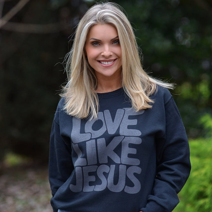 Love Like Jesus ~ Black {Crewneck Fleece}