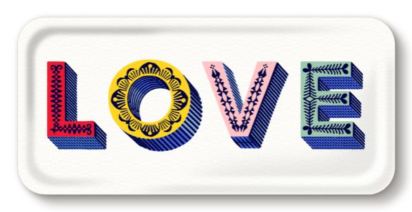 LOVE TRAY, MULTICOLOR 32x15