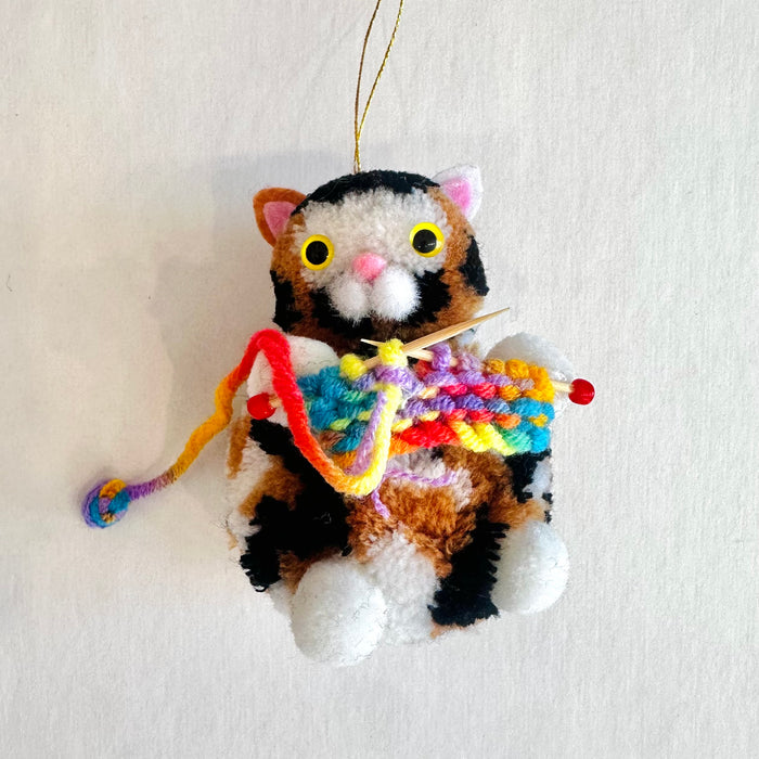 Knitting Calico Cat