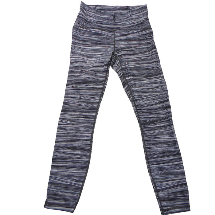 Lululemon High Rise Space Dye Mesh Panel Leggings Black Grey White Size 60