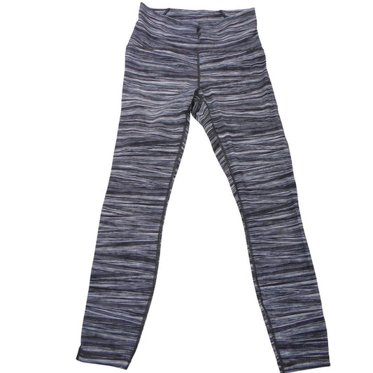 Lululemon High Rise Space Dye Mesh Panel Leggings Black Grey White Size 60